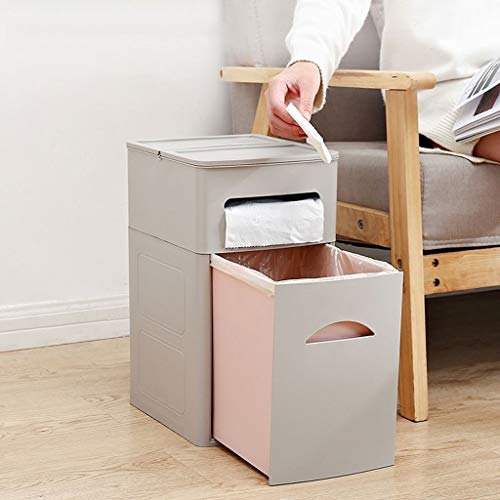 WBBML Indoor Dustbins European Classification with Cover Multi-Function Trash Can Large Household Living Room Garbage Cabinet Beige Kitchen Trash Cans | The Storepaperoomates Retail Market - Fast Affordable Shopping