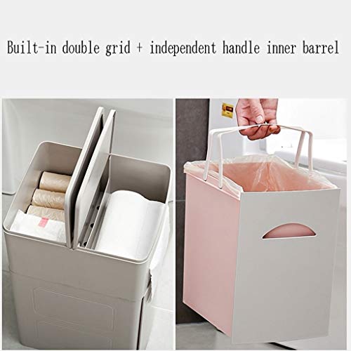 WBBML Indoor Dustbins European Classification with Cover Multi-Function Trash Can Large Household Living Room Garbage Cabinet Beige Kitchen Trash Cans | The Storepaperoomates Retail Market - Fast Affordable Shopping