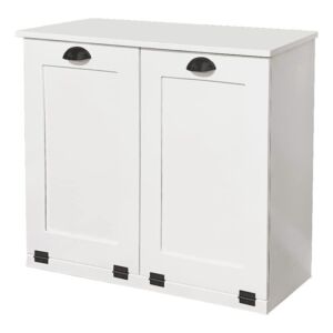 American Furniture Classics Double Wide Waste Concealing Cabinet, Behr Palais White