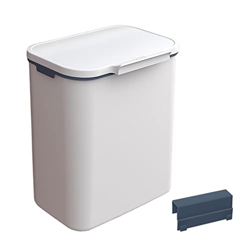 Bothyi Kitchen Cabinet Door Hanging Trash Can Compost Container Kitchen Cabinet Door Garbage Can Slide Open for Laundry Office Bathroom, 9L White | The Storepaperoomates Retail Market - Fast Affordable Shopping