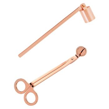 PRETYZOOM Candle Snuffer and Wick Trimmer Candle Accessories Candle Cutters Wax Clipper Stainless Steel Candle Extinguishers for Candle Oil Lamp Rose Gold | The Storepaperoomates Retail Market - Fast Affordable Shopping