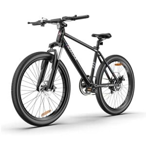 kakuka K26 Electric Bike 26″ Mountain Bike with 350W Moter Up to 20MPH, 40KM Range, 7 Speed Dual Shock Absorber Lockable Front Suspension Fork Electric Bicycles for Adults Motorized Bike