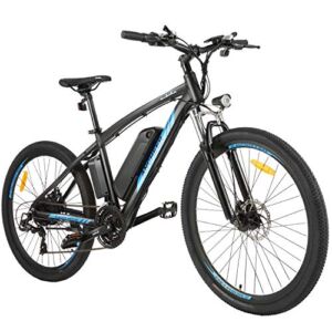 ANCHEER Electric Bike, 48V 500W 27.5″ Electric Mountain Bike with Removable 48V 10Ah Battery and 21 Speed Gearss