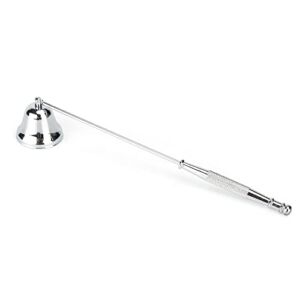 AJulyBee Candle Snuffer, Candle Snuffers Wick Snuffer Candle Accessory with Long Handle for Putting Out Fire, Extinguish Candle Flame Safely (Silver)