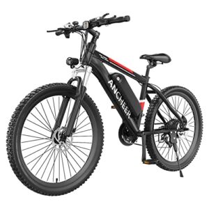 ANCHEER Classic Max Electric Bike for Adults 26” E-Bikes with 48V 500W Motor, 20MPH 10.4Ah Removable Battery Electric Bicycle, Shimano 21-Speed Gears Mountain Bicycle