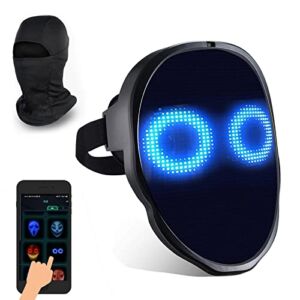 AIGLUN Led Mask For Adults , Led Changing Bluetooth Mask, Led Mask With Lights, Girls & Boys With Uke Mask For Christmas Gift