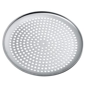 Yardwe Stainless Steel Pizza Pan with Holes, Round Pizza Tray Nonstick Pizza Baking Pan Baking Supplies for Home Restaurant 10inch