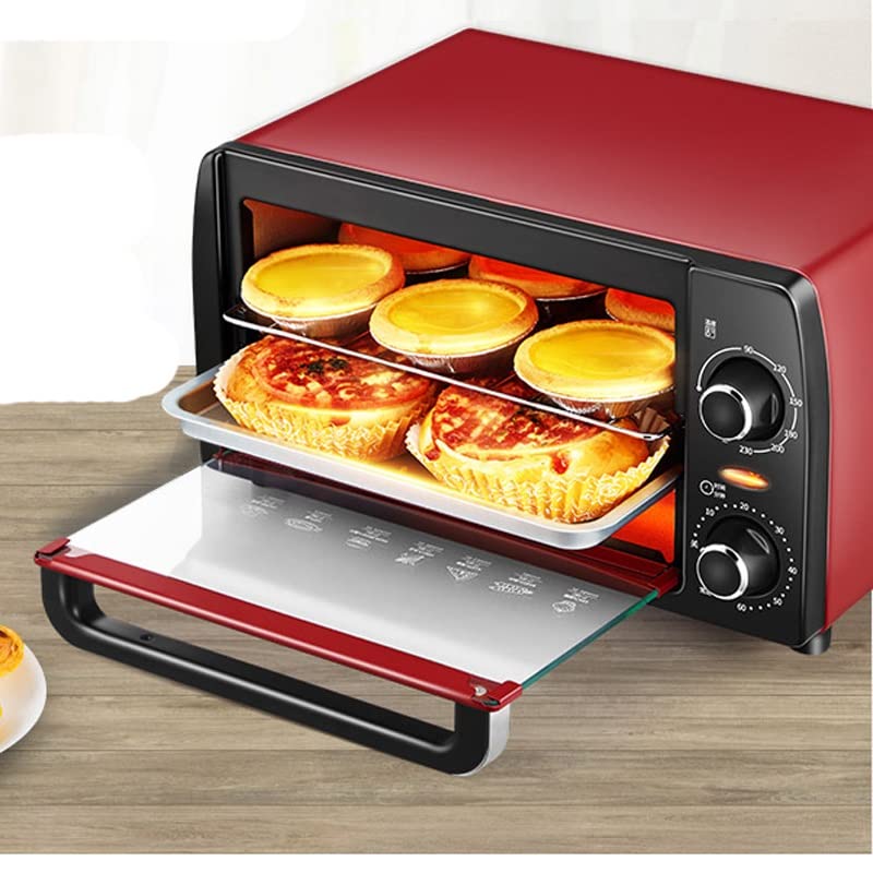 XWWDP Automatic Mini Electric Oven Household Pizza Oven Meat Grill Bread Baking Machine Kitchen Appliances (Color : Red, Size : 350 * 225 * 180mm) | The Storepaperoomates Retail Market - Fast Affordable Shopping