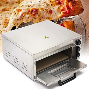 Electric Pizza Oven Countertop,2000W 110V Stainless Steel Commercial Pizza Oven Single Layer Deck Deluxe Pizza Maker Multipurpose Snack Oven,for Restaurant Kitchen Home Pizza Pretzels