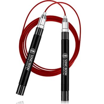 Epitomie Fitness Sonic Boom M2 High Speed Jump Rope – Patent Pending Self-Locking, Screw-Free Design – Weighted, 360 Degree Spin, Silicone Grip with 2 Speed Rope Cables for Home Workout, & More | The Storepaperoomates Retail Market - Fast Affordable Shopping
