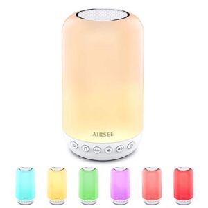 AIRSEE White Noise Machine Sound Machine for Sleeping Baby Adults, with 7 Color Night Light, Built-in 16 Soothing Sounds with Timer and Memory Feature, Noise Machine for Kids, Home, Office, Travel