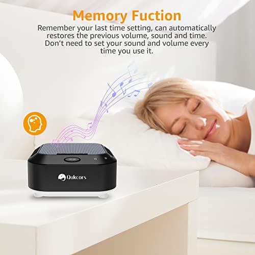 Qukcors White Noise Machine, Sleep Sound Machine with 28 Soothing Sounds, Sound Machine with Auto-Off Timer, Memory Function & Night Light for Sleeping, Sound Therapy for Baby, Kids and Adults | The Storepaperoomates Retail Market - Fast Affordable Shopping