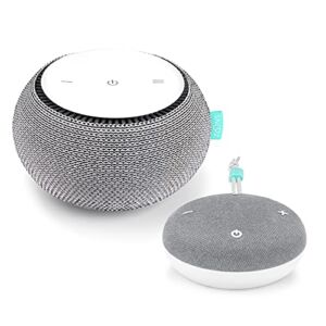 SNOOZ White Noise Sound Machine (Cloud) and SNOOZ Go (Charcoal) Bundle
