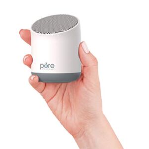 Pure Enrichment® Wave™ Mini Wireless Travel Sound Machine – New & Improved Seamless Loop, Rechargeable Lithium Battery, 48 Hr Run Time, 6 Soothing All-Natural Sounds, Optional Timer, and Storage Bag