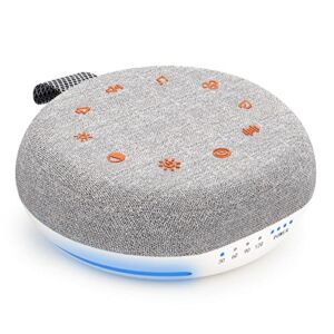Heavtuen,White Noise Machine ,Portable Sound Machine with 40 Soothing Sounds, USB Rechargeable ,20 Levels of Volume ,Sleep Sound Timer & Night Light for Baby Kids Adults