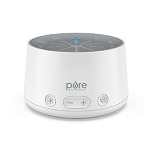 Pure Enrichment® Doze™ Sound Machine and Sleep Therapy Light – 6 Soothing Sounds, Relaxing Pulse Light, Auto Sleep Timer, and Built-in USB Charger – All-Natural Sleep Aid and Stress Reliever