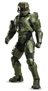 Disguise Men’s Halo Master Chief Ultra Prestige Costume, Green, Medium