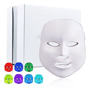 ZIQGGI Led Face Mask Light Therapy 7 Color Red & Blue Light Therapy Facial Skin