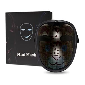 PULOUX Led Mask with Bluetooth Programmable,for Halloween Cosplay, Gift, Party Costume,light up mask for halloween,2022 Coolest Mask (Child)