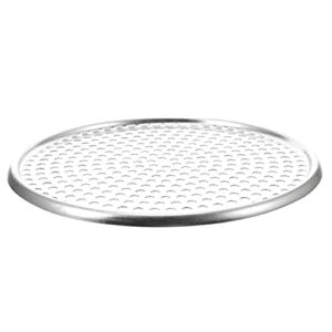 Housoutil Nonstick Pizza Pan with Holes Metal Pizza Tray Round Baking Sheet Cake Cooling Rack Oven Bakeware for Home Outdoor Restaurant 8 Inch