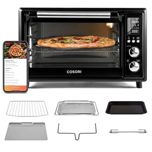 COSORI Air Fryer Toaster Oven Combo 12 Functions Smart 30L Large Countertop Dehydrator 13″ pizza, 100 Recipes & 6 Accessories Included, Work with Alexa CS130-AO, WiFi-Black