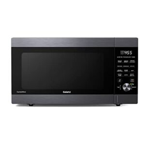 Galanz GEWWD16S3SV11 ExpressWave Countertop Microwave Oven Inverter Technology, Sensor Cook & Reheat, ECO Mode, Mute Function, 1100W, 1.6 Cu Ft, Black Stainless Steel