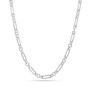 925 Sterling Silver Italian Paperclip Link Chain Necklace for Women 18 Inches