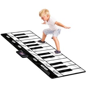 Click N’ Play Kids Piano Mat with 24 Keys, 4 Unique Play Modes, 8 Musical Instrument Sounds | Music Mat Keyboard Toys | Musical Toys for Kids | Floor Piano Pad Gift for Toddlers and Kids Ages 3-5