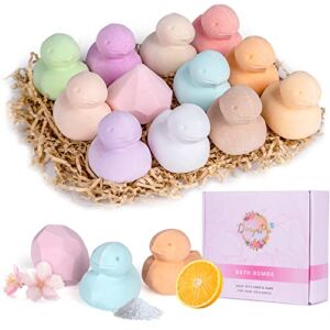 Bath Bombs (Duck) for Kids – Bubble Bath Kids Include 12 Natural Organic Bathbombs – Ideal Gift as Bath Bomb Set or Bath Bombs Bulk – Bubble Bath for Women and Kids by DonyaPri