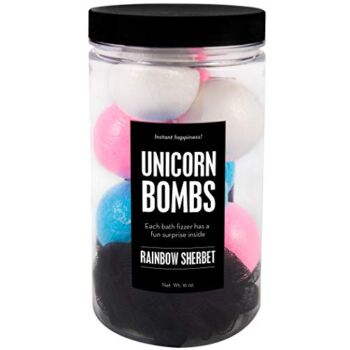 DA BOMB Unicorn Bath Bombs Jar, Pink, Blue and White, Rainbow Sherbet, 16 Oz | The Storepaperoomates Retail Market - Fast Affordable Shopping