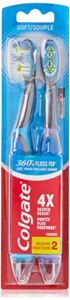 Colgate Total Advanced 360 Floss Tip Sonic Battery Powered Toothbrush, 2 Pack