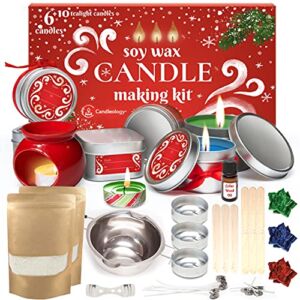 Soy Candle Making Kit for Adults – Winter Candle Maker Kit – DIY Candle Making Kit for Beginners – Winter Candles Making Kit – Winter Crafts for Adults Women – Winter Craft Supplies