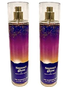 Bath and Body Works Sunset GlowFine Fragrance Mists Pack Of 2 8 oz. Bottles (Sunset Glow.)