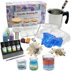 Candle Making Kit – Wax and Accessory DIY Set for The Making of Colored Candles – Easy to Make Scented Candle Gel Wax Kit