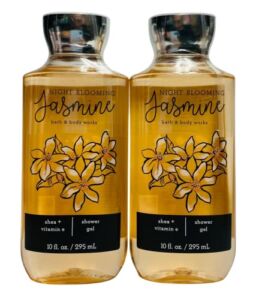 Bath and Body Works Night Blooming Jasmine Shower Gel Gift Sets For Women 10 Oz 2 Pack (Night Blooming Jasmine)