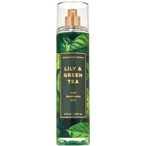 Bath and Body Works LILY & GREEN TEA Fine Fragrance Mist 8 Fluid Ounce (2019 Limited Edition)