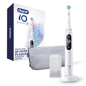 Oral-B iO Series 7G Electric Toothbrush with Brush Head, White Alabaster