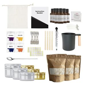 WILCOX SPRINGS Luxury Candle Making Kit – All-Inclusive DIY Home Candle Craft Set, Gift Bags, 100% Natural Premium Scented Soy Wax Candles, Blended Fragrance Oils – Aromatherapy, Spa, Home Relaxation