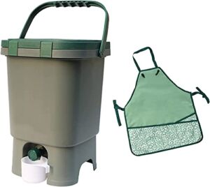 DACUN Countertop Kitchen Compost Bin, w/Work Apron Indoor Composter Outdoor Garden Composting Bins Great Gardening Gifts