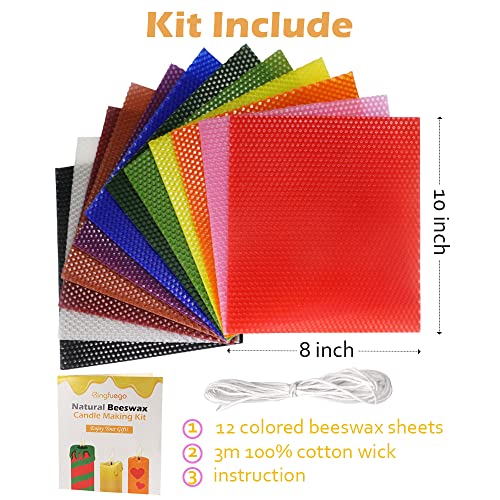 Beeswax Candle Making Kit for kids-12 Colors Beeswax Sheets for Candle Making, Make You own Candle Making kit for Adults, 100% Pure Beeswax Honeycomb Sheet DIY Craft Gift,10 x 8 inch | The Storepaperoomates Retail Market - Fast Affordable Shopping