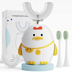 B&H Kids U-Shaped Electric Toothbrush – Toddler Toothbrush Age 2-6, Sonic Kids Toothbrush with 4 Brush Heads, 6 Cleaning Modes,60S Smart Reminder, IPX7 Waterproof