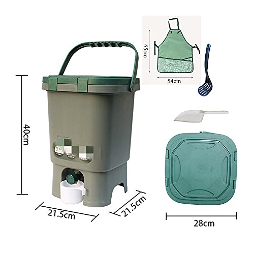 Countertop Kitchen Compost Bin, w/Work Apron Indoor Composter Outdoor Garden Composting Bins Great Gardening Gifts | The Storepaperoomates Retail Market - Fast Affordable Shopping