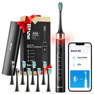 Bitvae Electric Toothbrush for Adults, Ultrasonic Whitening Toothbrush- ADA Accepted Rechargeable Toothbrush, Sonic Toothbrush with 8 Brush Heads, 5 Modes, 4 Hr Charger Last 100 Days Power Toothbrush