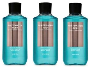 Bath and Body Works For Men Value Pack – WHITEWATER RUSH – 2 in 1 Hair and Body Wash – Lot of 3 – Full Size
