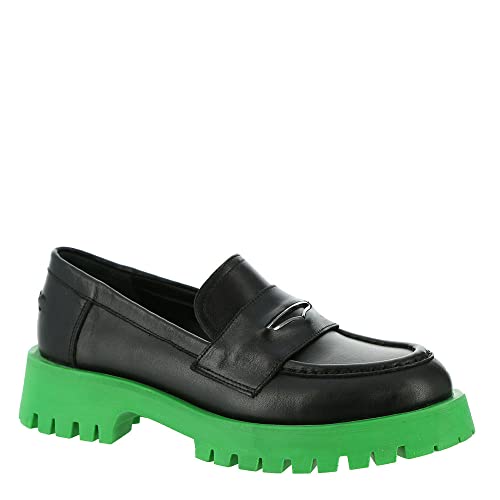 Steve Madden Women’s Lawrence Loafer, Black/Green, 8 | The Storepaperoomates Retail Market - Fast Affordable Shopping