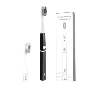 Flexforce Sonic Electric Intelligent Battery-Operated Electric Toothbrush Soft Dupont Replace The Mounting Brush Head V1 The Sky Black