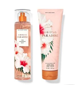 Bath and Body Works – Hibiscus Paradise – Gift Set – Fine Fragrance Mist & Body Cream – 2021