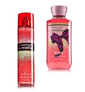 Bath & Body Works ~ Signature Collection ~ A Thousand Wishes ~ Fine Fragrance Mist & Shower Gel ~ Set