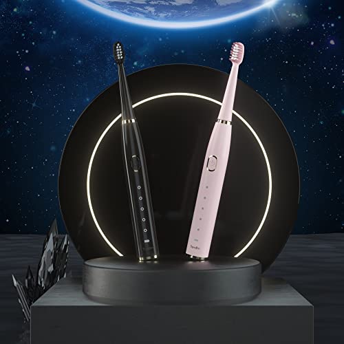 7AM2M Sonic Electric Toothbrush for Adults and Kids- High Power Rechargeable Toothbrushes with 8 Brush Heads,5 Adjustable Modes, Built-in 2-Minute Smart Timer,4 Hours Fast Charge for 75 Days(Pink) | The Storepaperoomates Retail Market - Fast Affordable Shopping