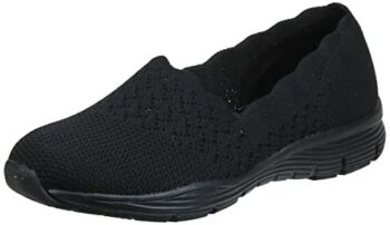 Skechers womens Seager – Stat Loafer, Black/Black, 7 US | The Storepaperoomates Retail Market - Fast Affordable Shopping